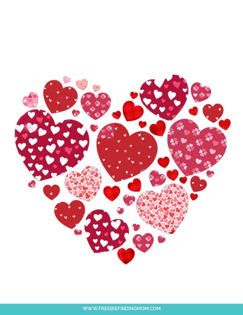 printable valentine heart images (free downloads)